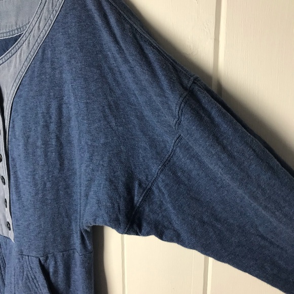 Free People Seeking Heart Ocean blue sweatshirt mini dress - Picture 9 of 15